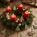 Strooikerstkerst dennenster groen 3x4,5cm 72 st | Floristik24.nl