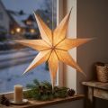 Verlichte papieren ster, natuurlijk jute, Kerstmis, 60 cm | Floristik24.nl