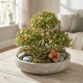 Mini succulente kunstgroene kunstplant met stengel H23cm | Floristik24.nl