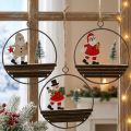 Kersthanger sneeuwpop kerstman Ø12cm 3st | Floristik24.nl