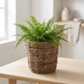 Plantenmand met een rankachtig ontwerp, decoratief voor bloempotten en tafeldecoratie. | Floristik24.nl