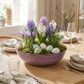 Elegante paarse plastic schaal