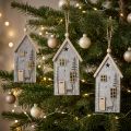 Kerstdecoratie vilthuisjes,