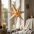 Decoratieve ster, papier, jute, natuurlijk, lichtgevend, Ø75cm, Kerstmis | Floristik24.nl