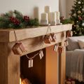 Slinger Kerstcadeaus en Sterren Rood Naturel Groen 100cm 2st | Floristik24.nl