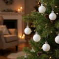 Kerstboomversiering Kerstbal wit 3 cm 14 stuks | Floristik24.nl