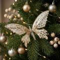 Vlinder om te klemmen, boomdecoratie, Advent, trouwdecoratie, decoratieclip L16cm B13cm | Floristik24.nl