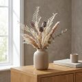 Maanzaaddozen, decoratieve gedroogde bloemen, kunstmatige varen, crème, 63 cm - Elegante decoratie voor huis en bruiloft | Floristik24.nl