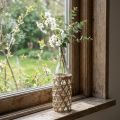 Deco fles glas glazen fles decoratie gevlochten Ø9,5cm H31cm | Floristik24.nl