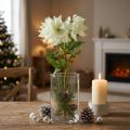 Kerstroos Kunstmatige Sneeuwroos Decoratie Zijden Bloemen 36cm | Floristik24.nl