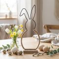 Paashaas tafeldecoratie Paasdraad boho decoratie konijntje 32cm | Floristik24.nl