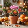 Vliegenzwam decoratieve houten pluggen bloempluggen hout 18cm 12 stuks | Floristik24.nl