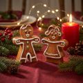 Keramische kerstdecoratie peperkoek vrouw en man set 7cm 6-pack | Floristik24.nl