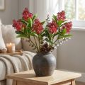 Kunstbloemen Rood Skimmia japonica Skimmie 45cm 2st | Floristik24.nl