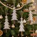 Kerstboomversieringen van vilt, beige/crème, 17 cm, set van 6, kerstversiering | Floristik24.nl