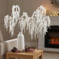Decoratieve tak treurwilg winterdecoratie wit glitter 82cm 2st | Floristik24.nl
