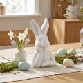 Paashaasbeeldje Shabby Chic Konijn Denkend Wit 11×9×20,5cm | Floristik24.nl