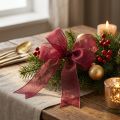 Organza lint cadeaulint met zelfkant Bordeaux 50m | Floristik24.nl