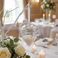 Glazen hart om te vullen hangende decoratie 7cm x 10cm helder 2 stuks | Floristik24.nl