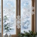 Sneeuwvlokdecoratie ijskristal om op te hangen 18×20cm 4st | Floristik24.nl