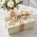 Decoratief lint, fluwelen lint, sierlint, beige, 50 mm breed, 8 m lang | Floristik24.nl