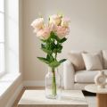 Kunstbloemen Eustoma Lisianthus roze crème 52cm 5 st | Floristik24.nl