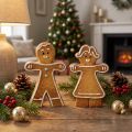 Kerstdecoratie peperkoekmannetje &amp; -vrouwtje keramiek 16cm set van 2 stuks | Floristik24.nl