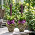 Bloempot rustieke boslook plantenbak Ø12,5cm H12cm 2 stuks | Floristik24.nl