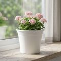 Kunststof pot “Irys” wit Ø25cm H21cm 1 st | Floristik24.nl
