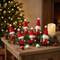 Kerstkabouters decoratieve kabouters hout rood groen H10,5/12cm 6 stuks | Floristik24.nl