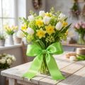 Cadeau- en decoratielint 40mm x 50m lichtgroen | Floristik24.nl