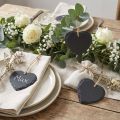 Leisteenbord klein hart om op te hangen zwart 7,5 cm 6st | Floristik24.nl