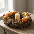 Gevlochten druivenkrans Ø40cm, natuurlijke decoratieve krans voor tafel &amp; muur, rustiek | Floristik24.nl