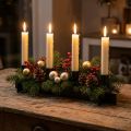 Kandelaar zwart, kandelaar adventskrans 40cm H8cm | Floristik24.nl