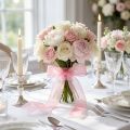 Organza lint cadeaulint roze decoratief lint zelfkant 50m | Floristik24.nl