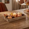 Gevlamd houten dienblad, decoratief dienblad, rustieke tafeldecoratie, 20×10×3 cm | Floristik24.nl