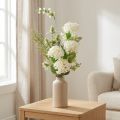 Kunstbloemboeket: sneeuwbalstruik, wilde kaardebol, varen, 65 cm - decoratie, natuurlijke uitstraling, gemakkelijk te verzorgen | Floristik24.nl