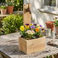Houten plantenbak, fonteinbak, natuurlijke roestlook, L15,5cm | Floristik24.nl