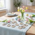 Paasdecoraties voor knutselen, konijnenei, natuurlijk hout, 4 cm, 72 stuks | Floristik24.nl