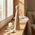 Houten engel natuurlijke beschermengel houten figuur modern H27,5cm | Floristik24.nl