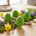 Paasei decoratie met pootjes Paasei decoratie ei groen H13cm 4 stuks | Floristik24.nl