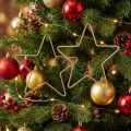 Kerstdecoratie metalen ster hanger goud Ø15cm 6 st | Floristik24.nl