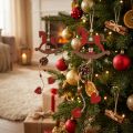 Decoratief hobbelpaard houten hangende decoratie Kerstmis Rood 37cm 2st | Floristik24.nl