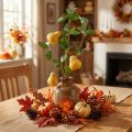 Kunstmatige decoratieve perentak, geel, 75cm, fruittak, kunstbloemdecoratie | Floristik24.nl