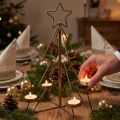 Theelichthouder kerstboom tafeldecoratie brons Ø27cm H38cm | Floristik24.nl