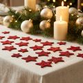 Strooidecoratie sterren rood, mica 4-5cm 40 st | Floristik24.nl