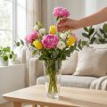 Glazen vaas conische bloemenvaas transparant Ø10cm H20cm | Floristik24.nl