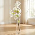 Kunstmatige lila tak witte bloemen L95cm | Floristik24.nl