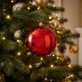 Kerstbal kunststof klein Ø14cm rood 1 st | Floristik24.nl