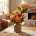 Kunstbloem Chrysant Oranje Ø7cm 18cm 4st | Floristik24.nl